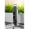 Gniazdo meblowe wpuszczane GTV wysuwne 60 mm 3 x gniazdo + USB Czarne - obrazek 3