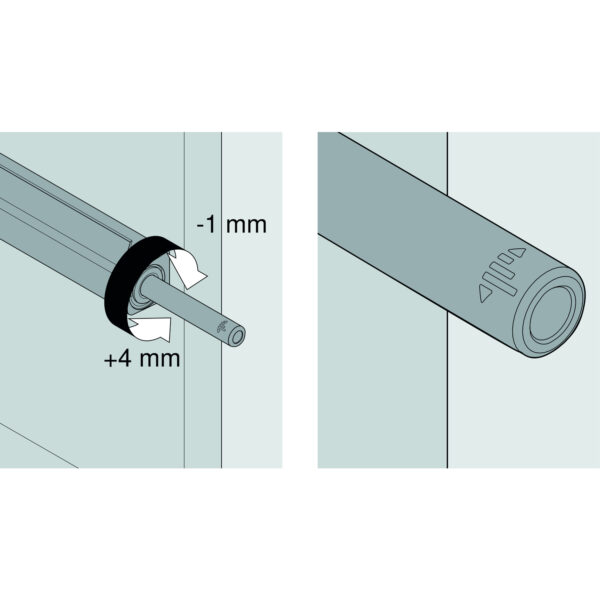 Odbojnik BLUM długi / krótki Tip-on + ADAPTER - obrazek 7