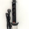 Gniazdo meblowe wpuszczane GTV wysuwne 60 mm 3 x gniazdo + USB Czarne - obrazek 6