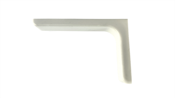 Wspornik półki kątownik biały metalowy z maskownicą  120 x 78 mm - obrazek 2