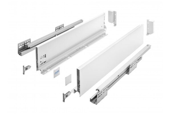Szuflada Axis Pro biała 350mm h-116 B – pełny wysuw, cichy domyk, udźwig 40kg