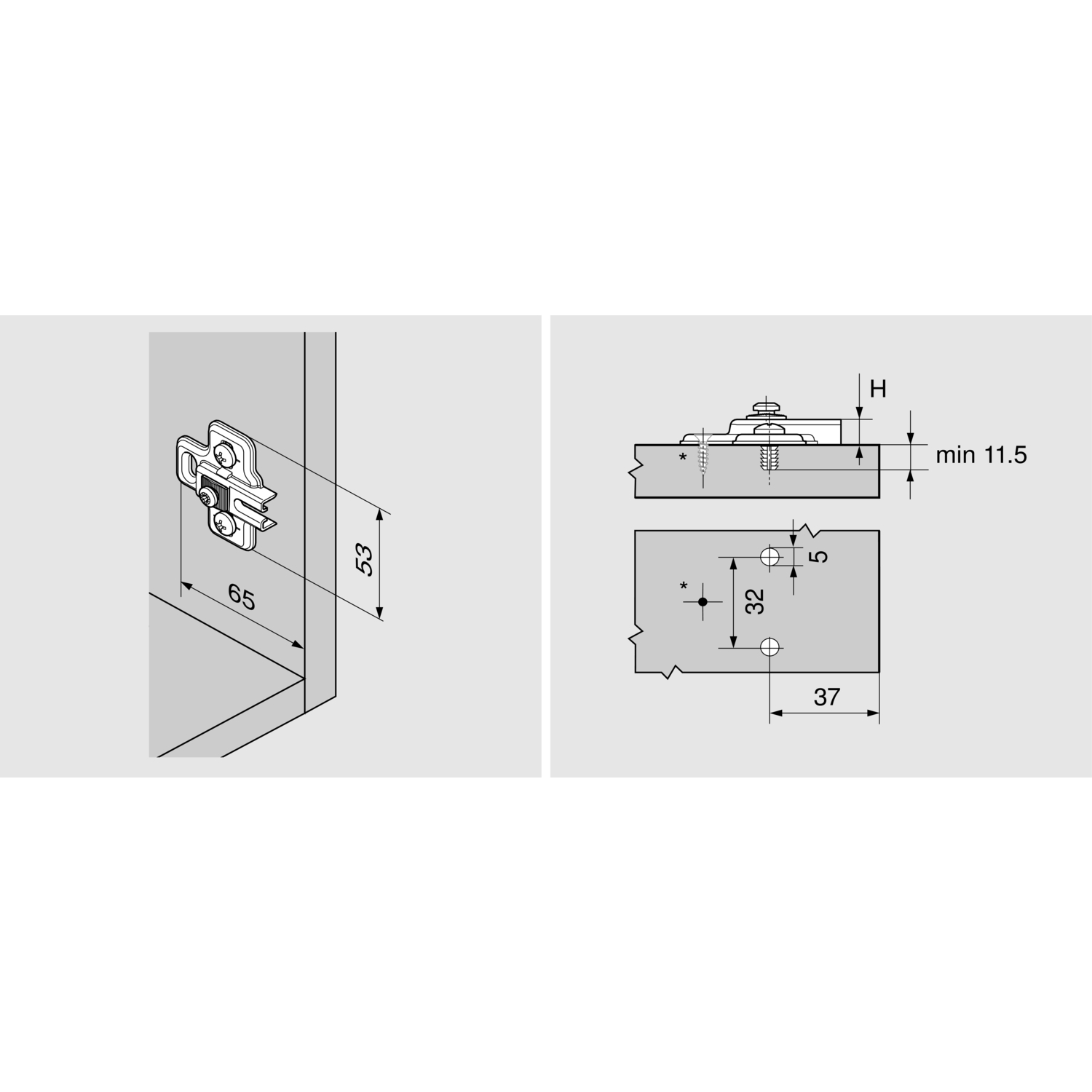 Prowadnik Blum MODUL 194K6100E – Expando, 0 mm, krzyżakowy - obrazek 3