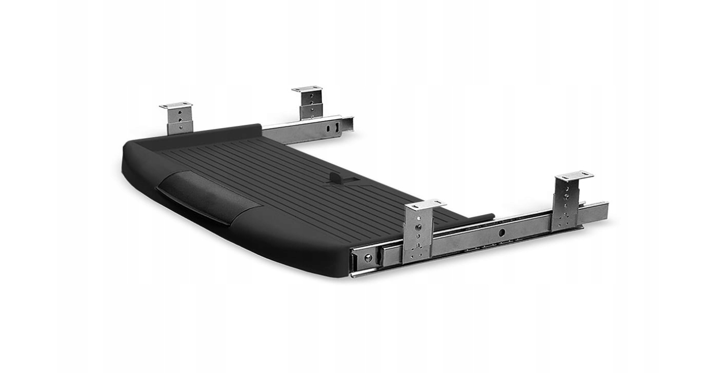 Półka pod klawiaturę GTV czarna z prowadnicą kulkową