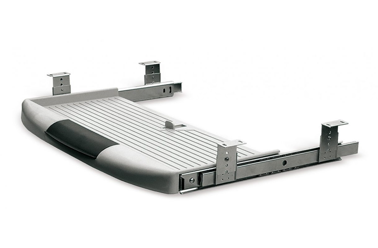 Półka pod klawiaturę GTV czarna z prowadnicą kulkową - obrazek 3