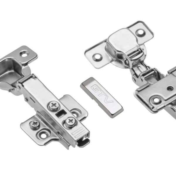 Zawias GTV prosty z regul. mimośrodową, H=0, cichy domyk 3D bez euro