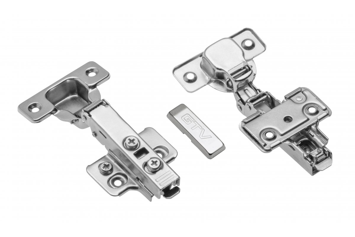 Zawias GTV prosty z regul. mimośrodową, H=0, cichy domyk 3D bez euro