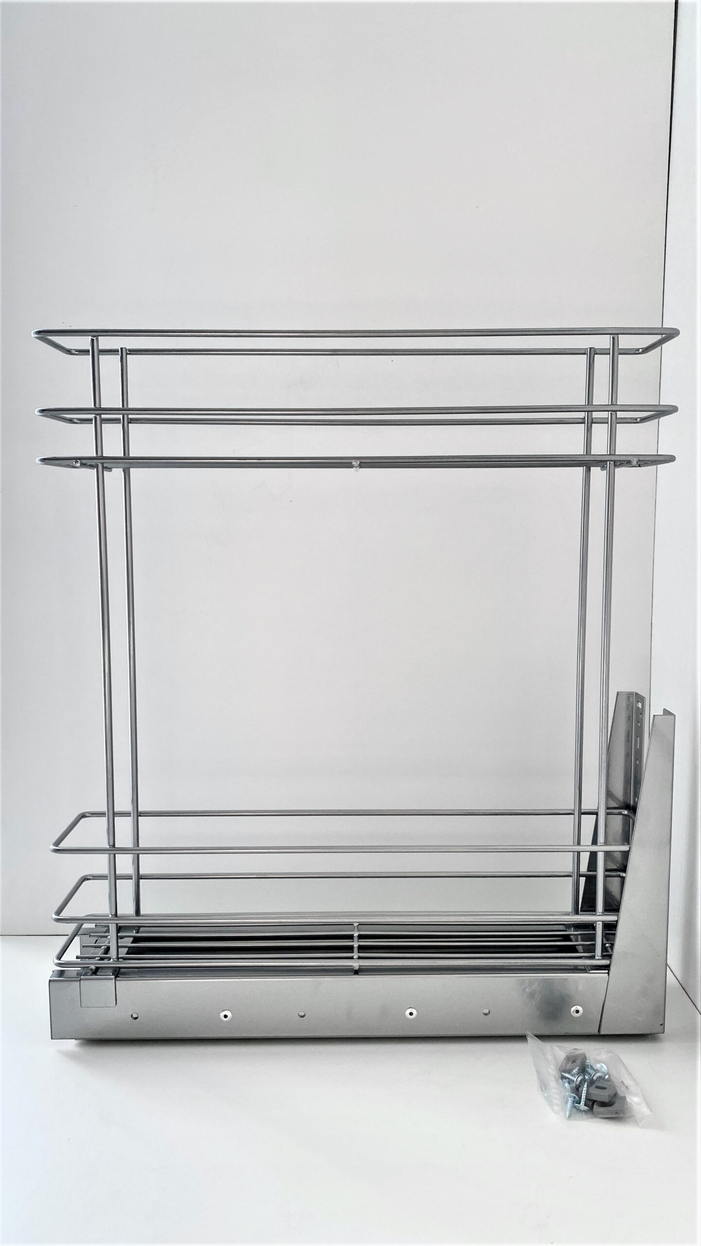 Kosz cargo mini 150 dwupoziomowy STANDARD, mocowanie dolne, P22 srebrny, NOMET W-2311M-150.P22 - obrazek 6