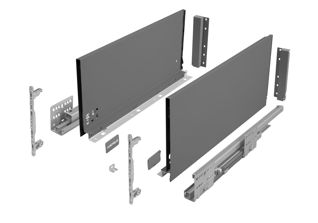 Szuflada Häfele Matrix S Slim 450 mm H199 szara wysoka 514.15.524 - obrazek 2